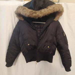 Baby Phat, Size Juniors Large, black puffer jacket
